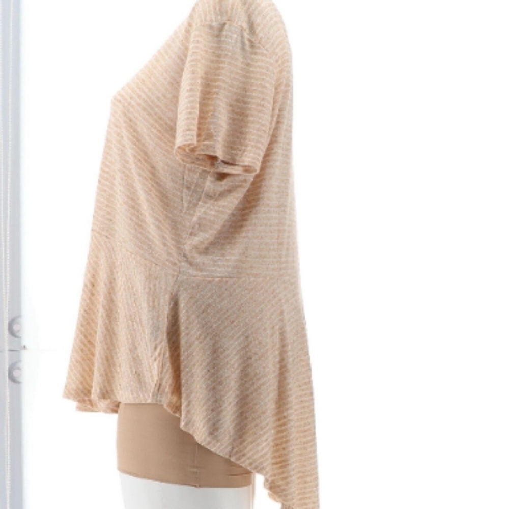Diane Gilman DG2 High Low Hem Peplum Top Tunic 2X - Picture 4 of 12